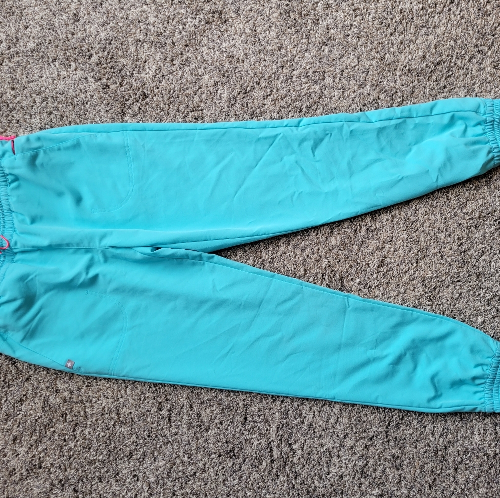 Figs Size Small Neon Blue Muli Joggers